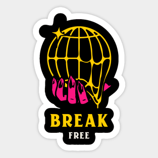 Break Free Escape The System Freedom Control Sticker